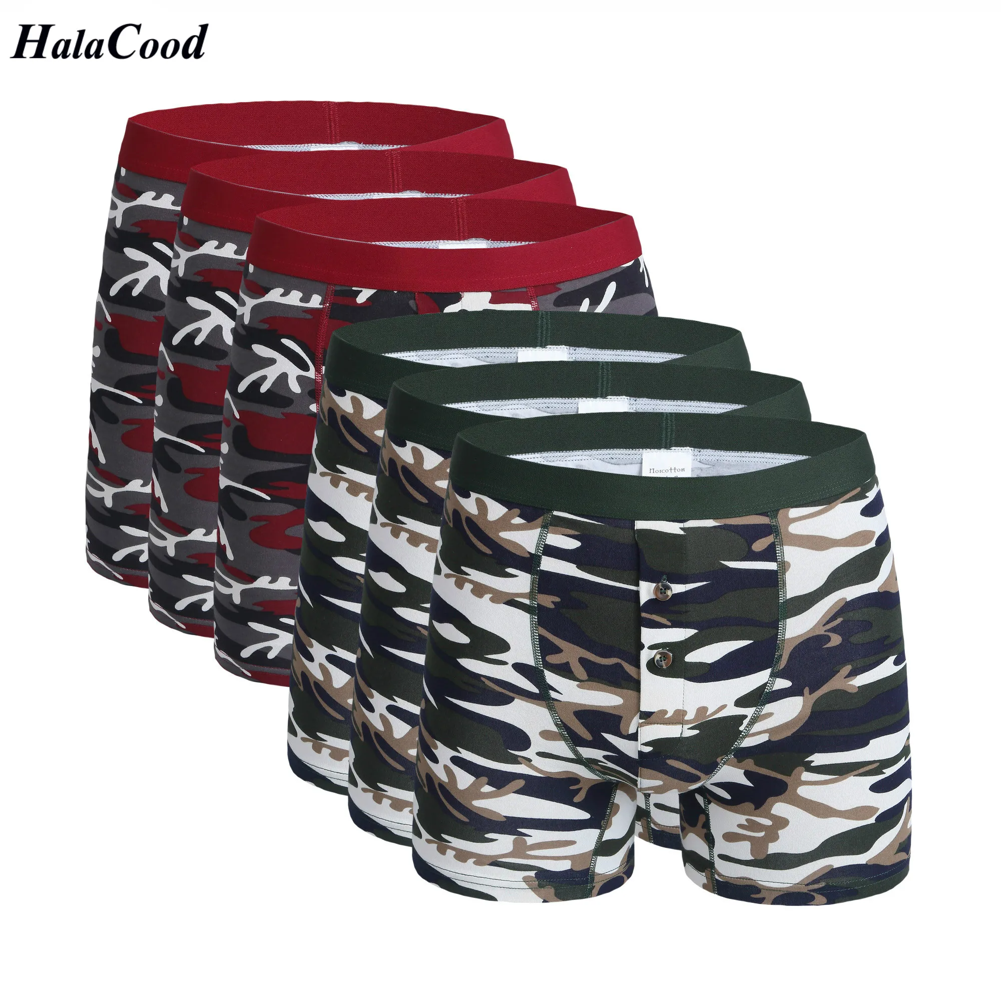 6Pcs/lot New Sexy Men Camouflage Army Underwear Male Boxer Shorts Mens Trunks Man Cotton Slacks
