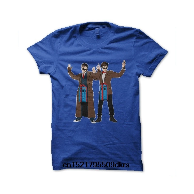 Box Blue O-neck women Doc in a T Shirt funny t-shirt novelty tshirt Men shirt | Мужская одежда