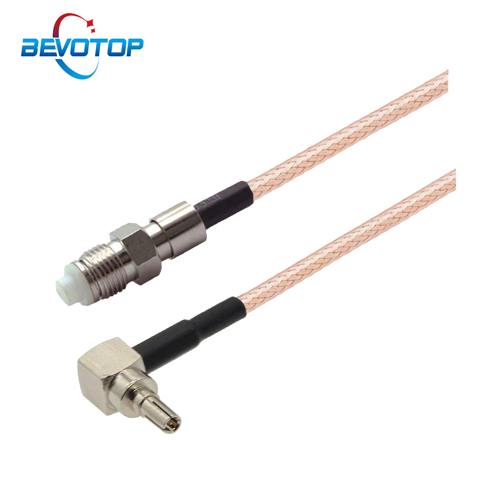 1PCS FME 여성 잭 CRC9 남성 직각 커넥터 RG316 피그 테일 케이블 동축 점퍼 FME CRC9 연장 코드 3G 모뎀