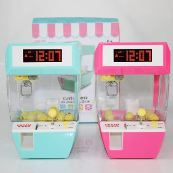 

Kids Catcher Alarm Clock Coin Operated Game Crane Machine Candy Doll Grabber Claw Cute Baby Toy Arcade Machine Automatic Toys