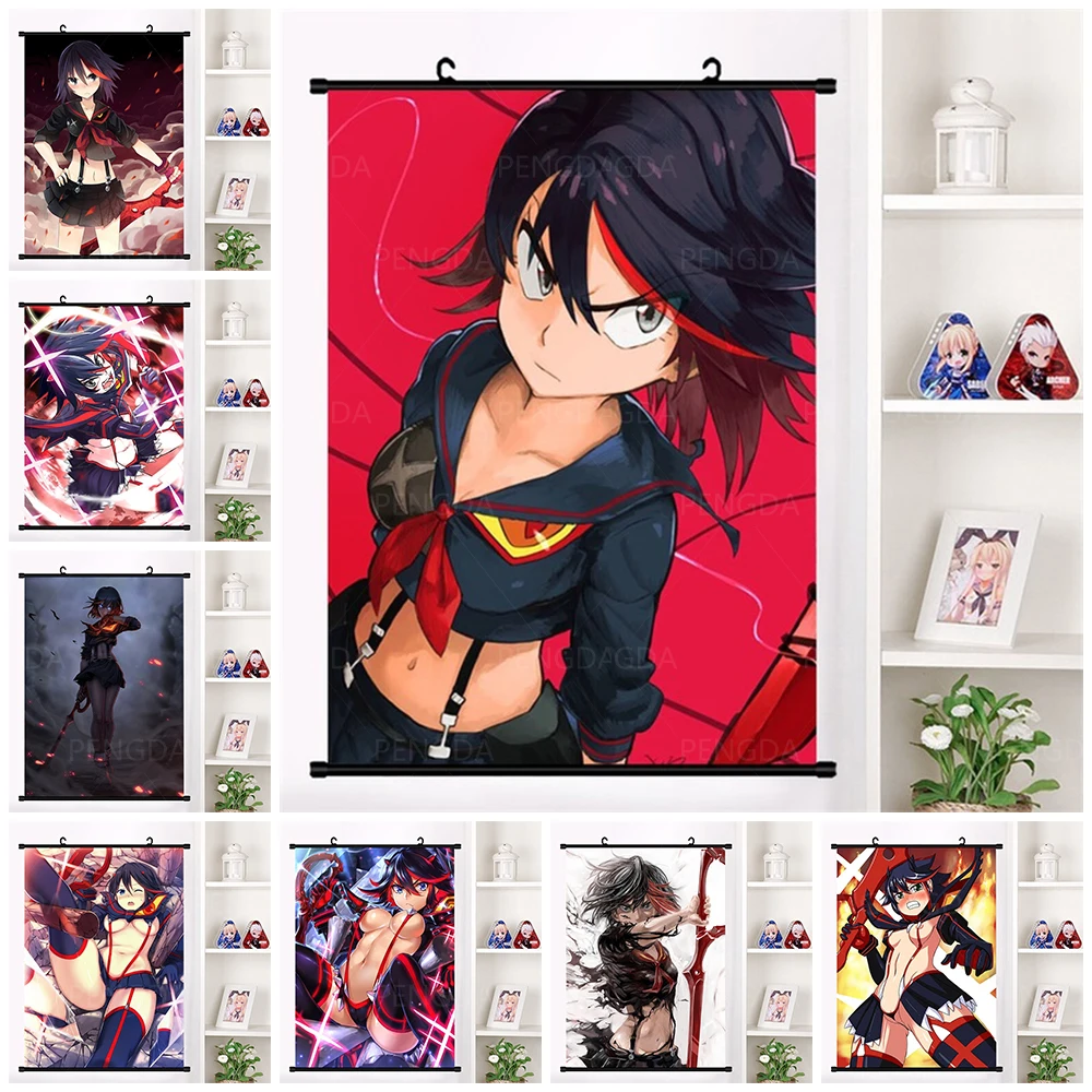 

Wall Art Canvas Pictures Paintings Japanese Animation Print Posters Plastic Hanging Scrolls Cartoon Character Home Decoration