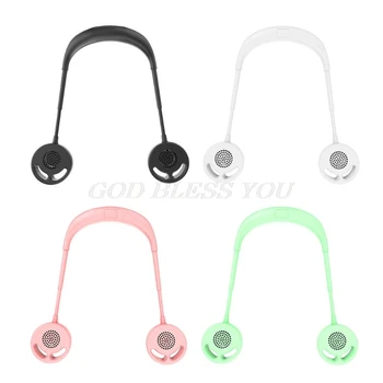 

Handsfree Neckband Hanging USB Leafless Rechargeable Hanging Neck Double Fan Drop Shipping