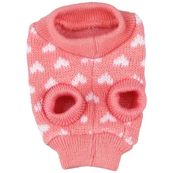 

Dog Pet Puppy Cat Jumper Knit Sweater Clothes Knitwear Coat Warm Costume Apparel XS Pink(Peach heart)