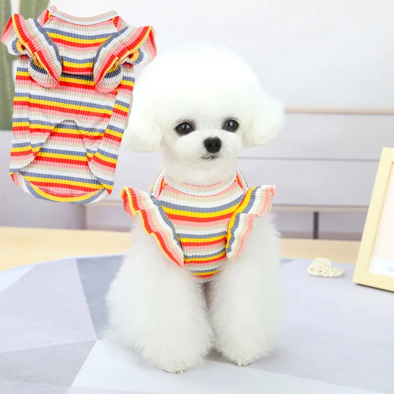 Colorful Strips Princess Dress for Cat Wholesale
