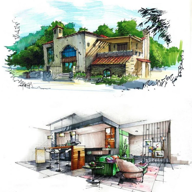 TOUCHNEW-80-Colors-Copic-Sketch-Marker-Double-Headed-Alcohol-Oily-Mark-Students-Design-Hand-painted-Art