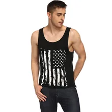 Импортные товары, летний мускулистый король, для мужчин, профессиональное занятие по фитнесу, американский флаг, впитывающий пот жилет, мужской короткий жилет