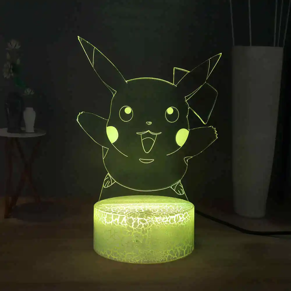 Летающий с изображением персонажей из мультфильмов Пикачу Настольная лампа