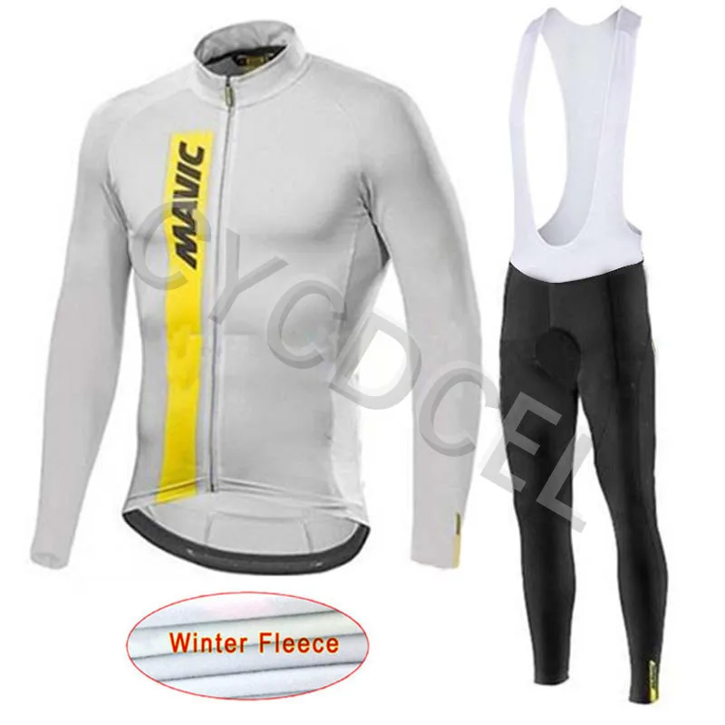 Mavic, Зимняя Теплая Флисовая одежда для велоспорта, Мужской трикотажный костюм, толстая одежда для езды на велосипеде, MTB, теплый комплект, Ropa Ciclismo Uniformes - Цвет: Cycling jersey 3