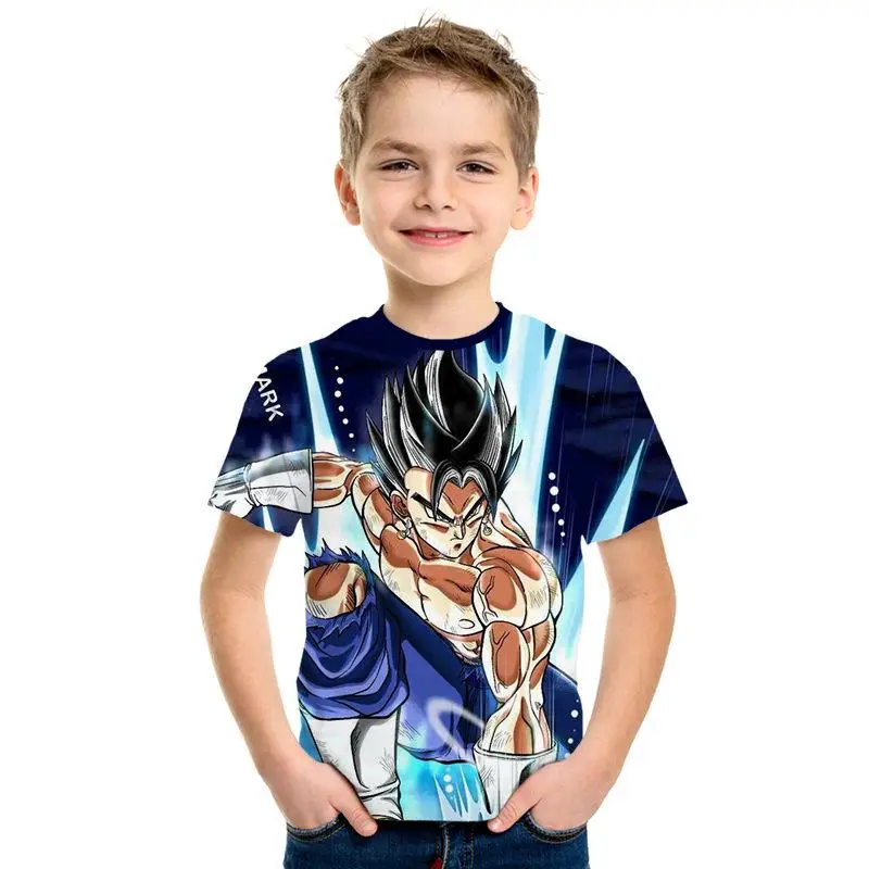 Детская футболка с 3D-принтом «Жемчуг дракона» в анимационном стиле летняя детская футболка для мужчин и женщин