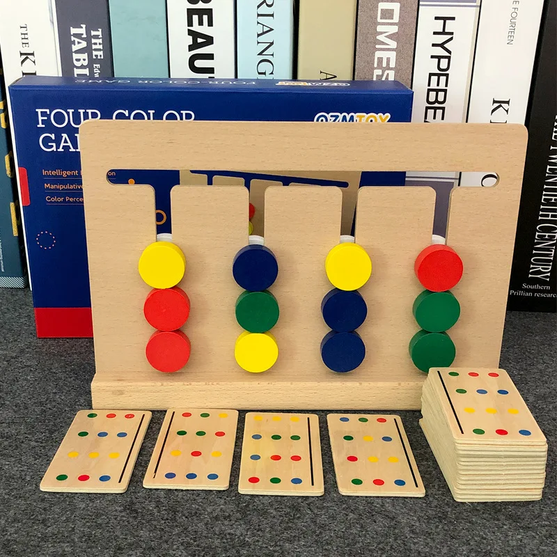 

QZM Four Colors Game Early Educational Teaching Aid Montessori ENLIGHTEN Educational Children Logic Toy