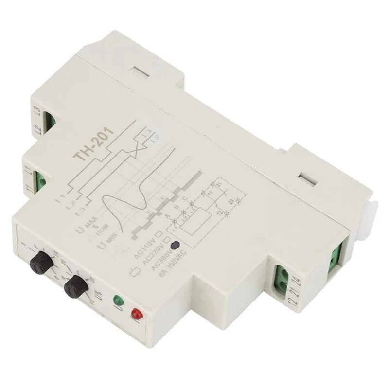JABS AC 380V TH-201 Power Protection Relay Three Phase Four Lines Sequence Control Relays Voltage Monitor