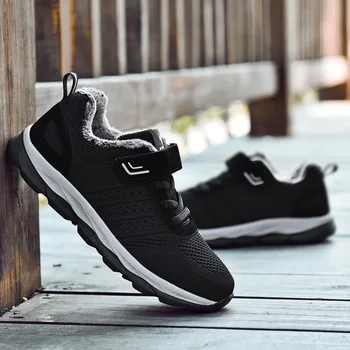 

Plus velvet sneakers men's shoes Flats Zapatillas planas para hombre Low Net Surface Breathable Plus-Size Casual Shoes H11-60