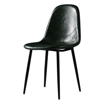 

Nordic Dining Chairs Simplicity Cafe Chair Modern Artificial Leather Cadeira Armchair Stoel Black Gold Metal Chair Ins Cheap