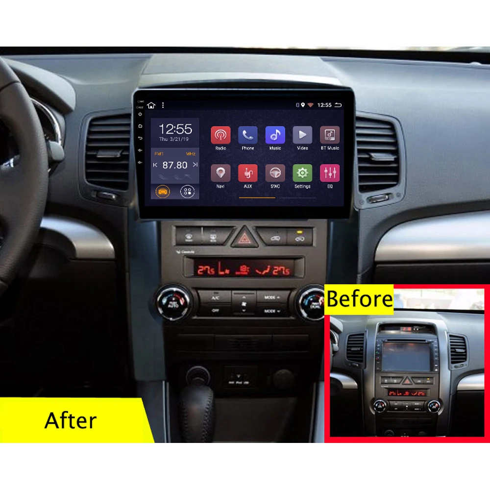 Perfect 2G+32G Multimedia system for Kia Sorento 2009-2012 Car Radio Android 8.1 10.1" Video Audio AUTO Stereo GPS Navigation TV Carplay 1