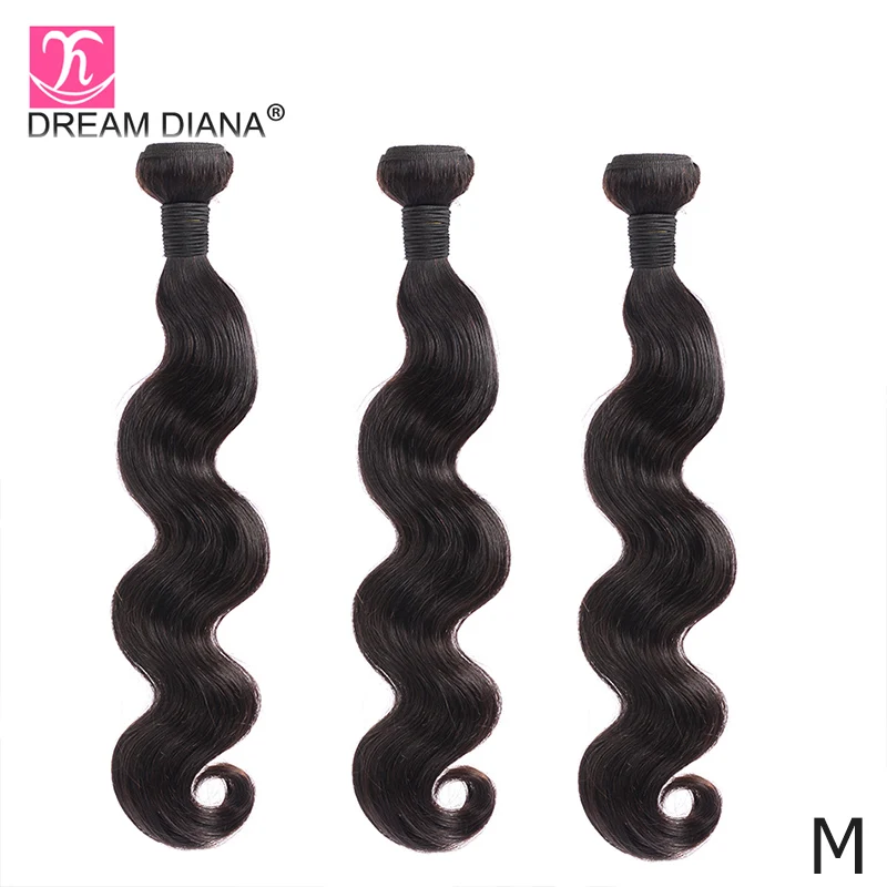 DreamDiana, волнистые волосы Remy, 4 пряди, бразильские волосы, плетенные пряди, "-30", человеческие волосы для наращивания, М, 4 дня