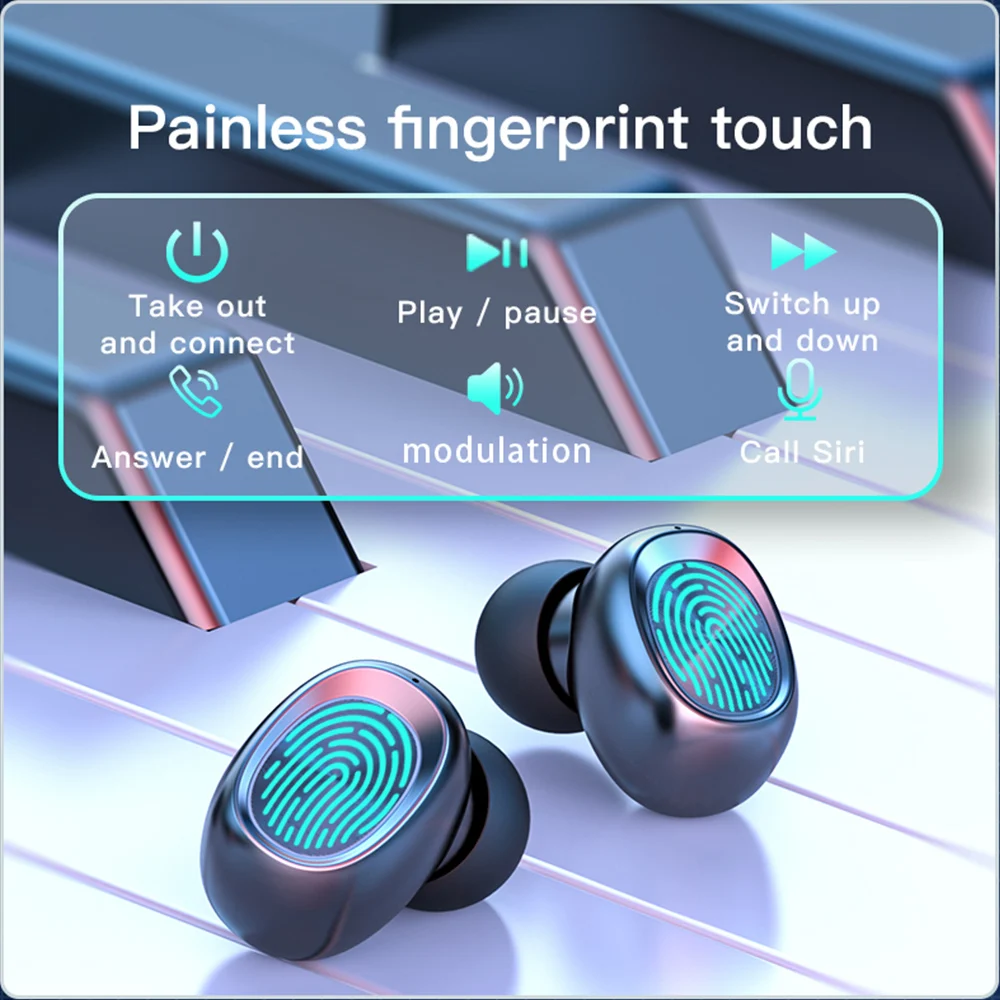 Новый 9D Hi Fi Bluetooth 5 0 CVC8.0 Шум снижение стерео Беспроводной наушники вкладыши TWS