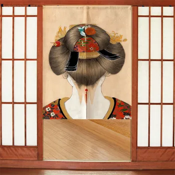 

Japanese Door Curtain Living Room Partition Curtain Kitchen Bathroom Half Curtain Feng Shui Curtain Noren