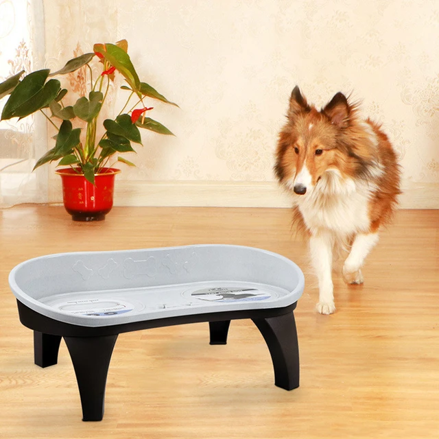 Dog Bowl Pot Tray Holder Dining Table Pet Rack Food Tall Neck Protection -  Dog Feeders - AliExpress