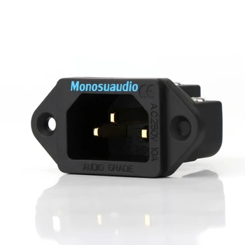 

Monosaudio IB70(G) Pure Copper gold plated AC IEC Inlet Socket audiophile Power IEC320 Mains connector C14 Power Socket
