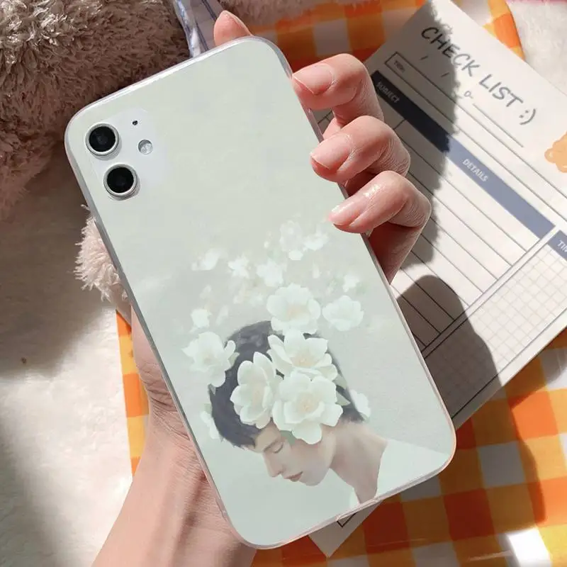 Motirunner Manga Girl черный мягкий чехол для телефона из ТПУ Iphone7 8 Plus SE2020 X XS MAX2 11PRO IX2 11PROMAX
