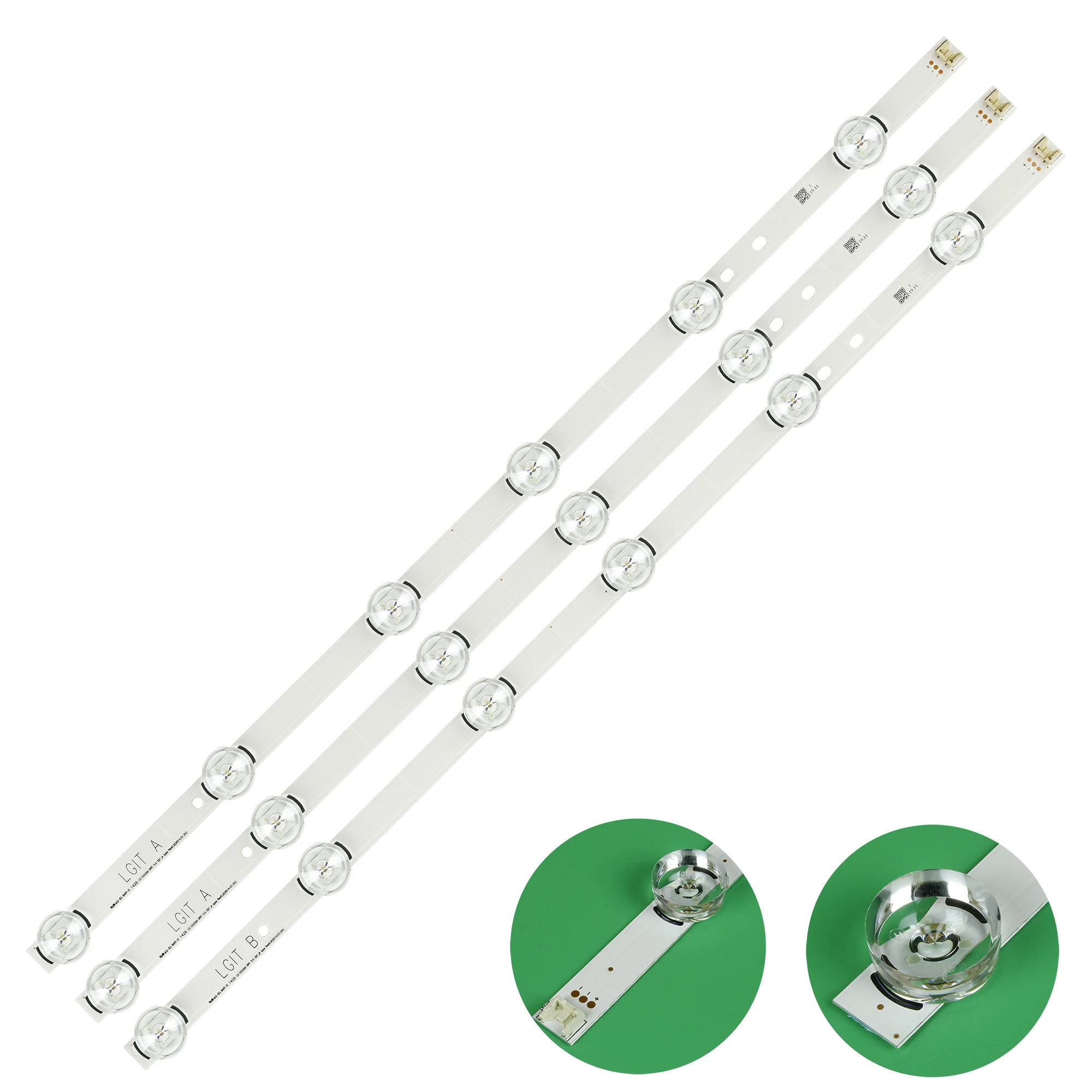 3 uds tira de luz LED para LG 32 59cm 32LB550U LV320DUE 32LF5800 32LB5610 32LB550B 32LB580 32LB5600-UZ Innotek DRT 3,0 TV
