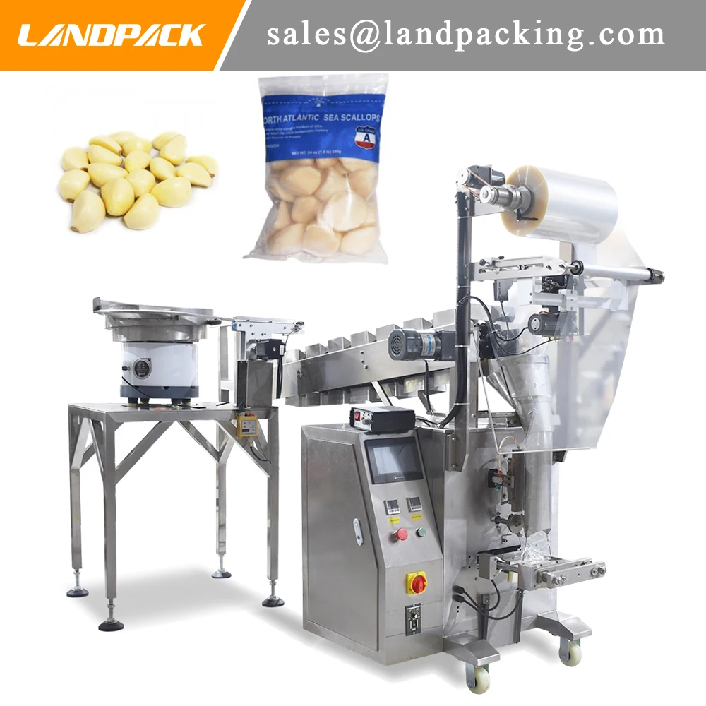 

Garlic Filling And Packaging Machine Matching Vibration Counting Device Vegetable Vertical Form Fill Seal Machine Price