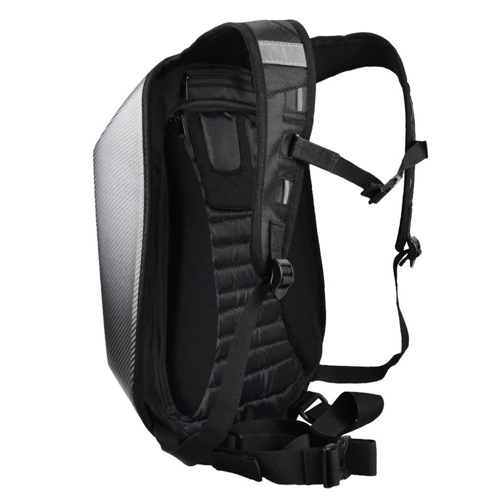 Black Hard Shell Case / Motorcycle Sport Bike Laptop Backpack
