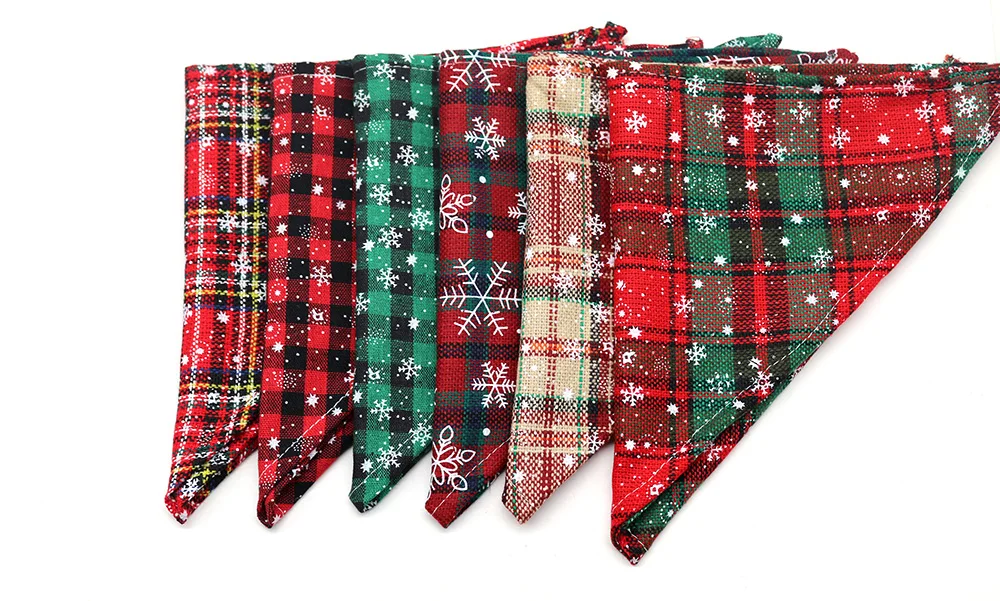 Nes 60pcs Christmas Dog Bandana Pet Dog Christmas Accessories Small Dogs Bandanas Scarf Bibs Dog Supplies Pet Accessories