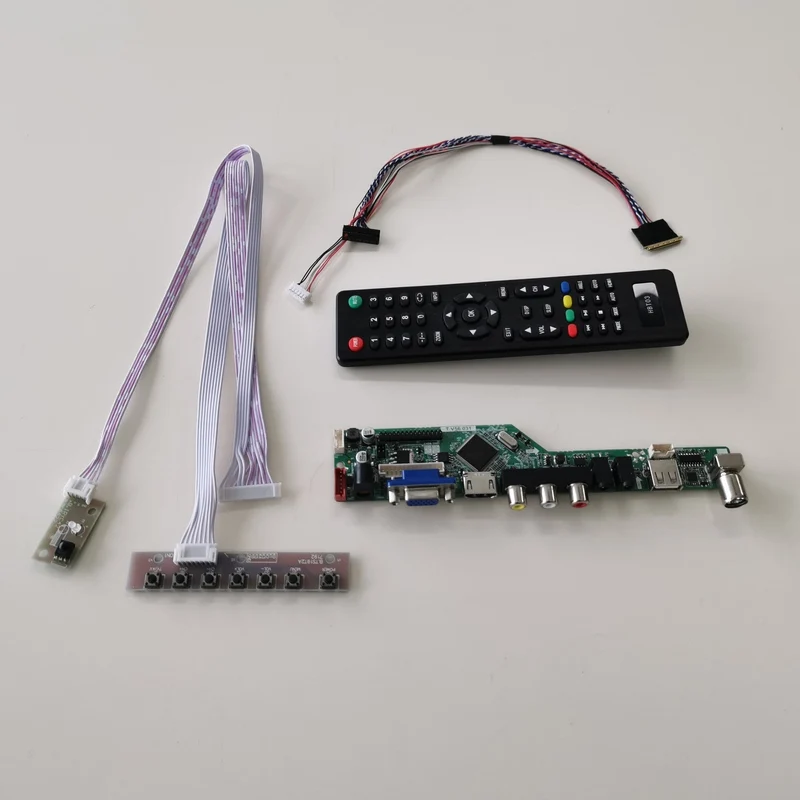 Для B140RW02 V0 V1 V2 T. V56 экран контроллер привод плата VGA+ HDMI+ AV+ USB+ RF 1600*900 LVDS 40Pin WLED 1" ноутбук ПК DIY kit
