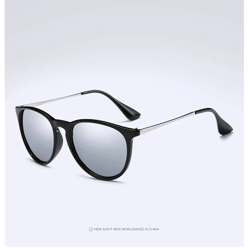 Дизайнерские поляризованные солнцезащитные очки с градиентом Женские Ретро Винтажные Солнцезащитные очки с кошачьим глазом модные зеркальные солнцезащитные очки Erika - Цвет линз: silver