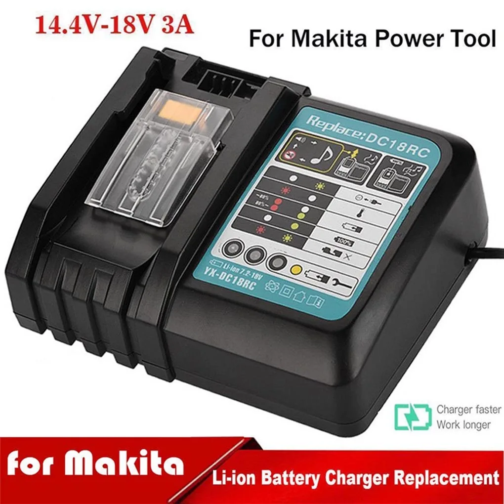 Сменное зарядное устройство для Makita 7,2-18 в DC18RA DC18RC, беспроводной электрический инструмент, зарядное устройство, инструмент для зарядки, вилка стандарта США/ЕС