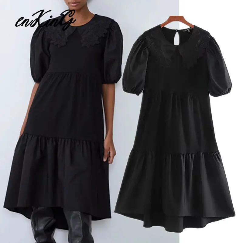 Женское элегантное черное платье za, прямое стильное платье с коротким рукавом и сеткой в стиле пэчворк, женские стильные платья до колен vestidos