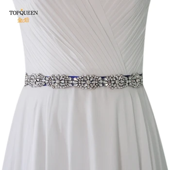 

TOPQUEEN S338 Brial Belts Wedding waist Sash belt Rhinestones belt Bridal Sash belt Wedding Belt Luxury Sparkling Diamond belt