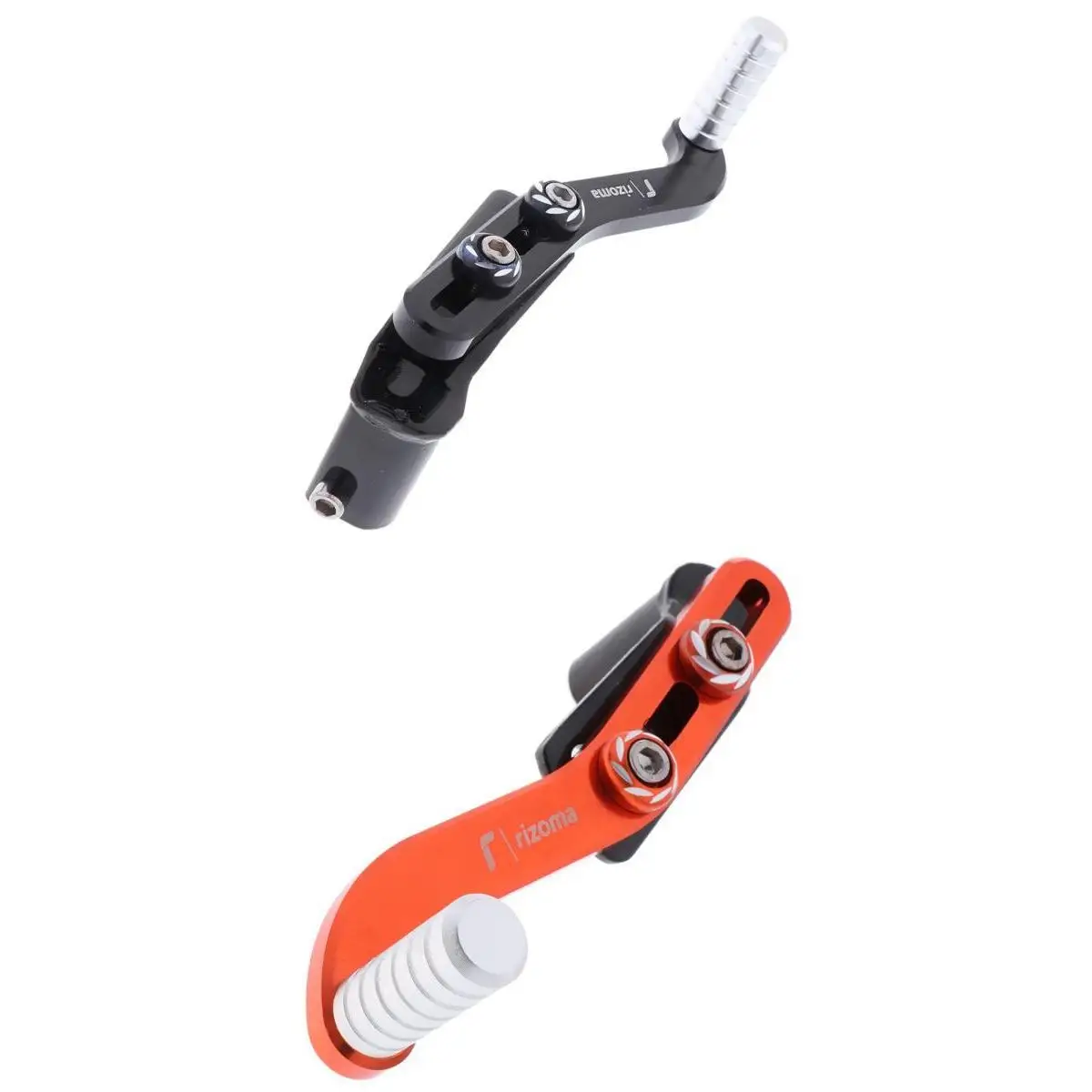 Universal Aluminum Folding Shift Lever Gear Shifter Lever Heel Toe Shift Lever for Motorcross with 2 Colors, (Black/Orange)