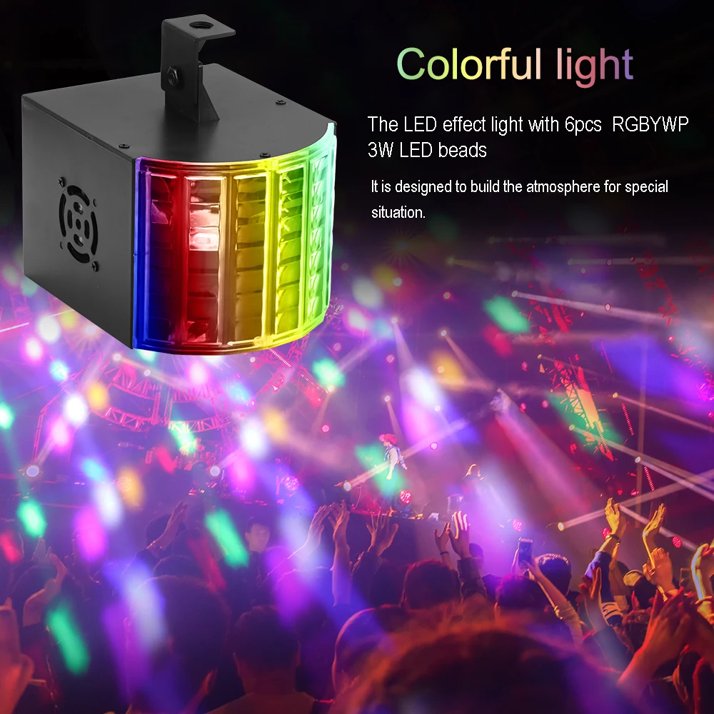 

DMX521 Voice Remote Control LED RGB Stage Effect Lighting Night Lamp DJ Disco Bar Party Wedding Christmas Decor US Plug