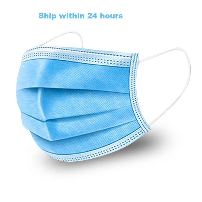 

10/50pcs Antivirus Non Woven Disposable Face Mask 3 Layer Disposable Dust Filter Safety Elastic Facial Dust-Proof Safety Masks