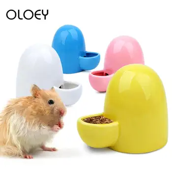 

Pet Hamster Feeding Drinking Fountains Ceramics Automatic Water Food Drinker Bowl For Dogs Rabbit Hamster Pet Water Dispenser