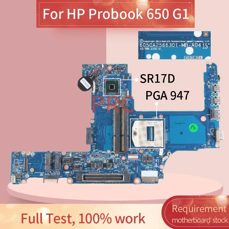 For HP Probook 640 G1 650 G1 HM86 Laptop motherboard 6050A2566301 SR17D  DDR3 744007-001 744007-501 Notebook Mainboard AliExpress