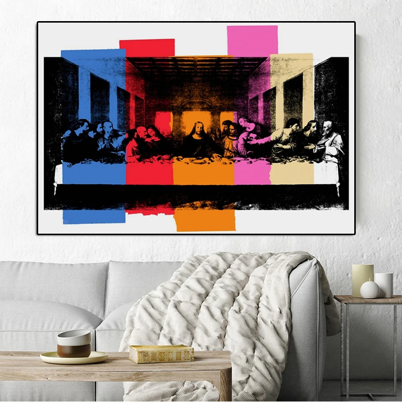

Print Painting Detail Of The Last Supper,C.1986 Pop Art Print Wall Painting Picture Home Abstract Decorative Art Picture