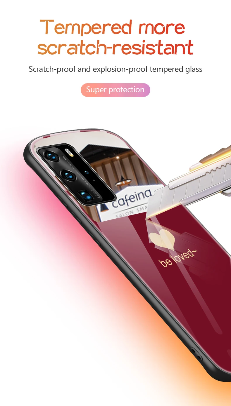 Sang Trọng Dễ Thương Hình Bầu Dục Trái Tim Kính Cường Lực Điện Thoại Ốp Lưng Cho Huawei P40 P30 Giao Phối 30 20 Pro Nova 7 6 5 Gương Ốp Lưng Silicon Funda huawei phone cover