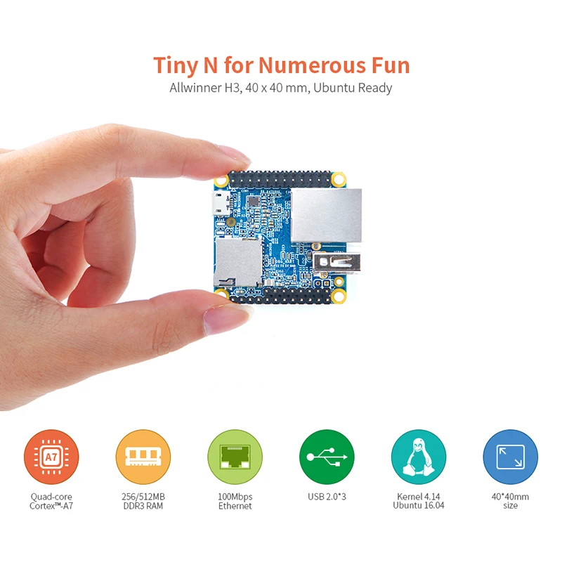 RealQvol FriendlyELEC NanoPi NEO LTS 256 МБ/512 Мб Allwinner H3 четырехъядерный Cortex A7 работает с Ubuntu core U boot