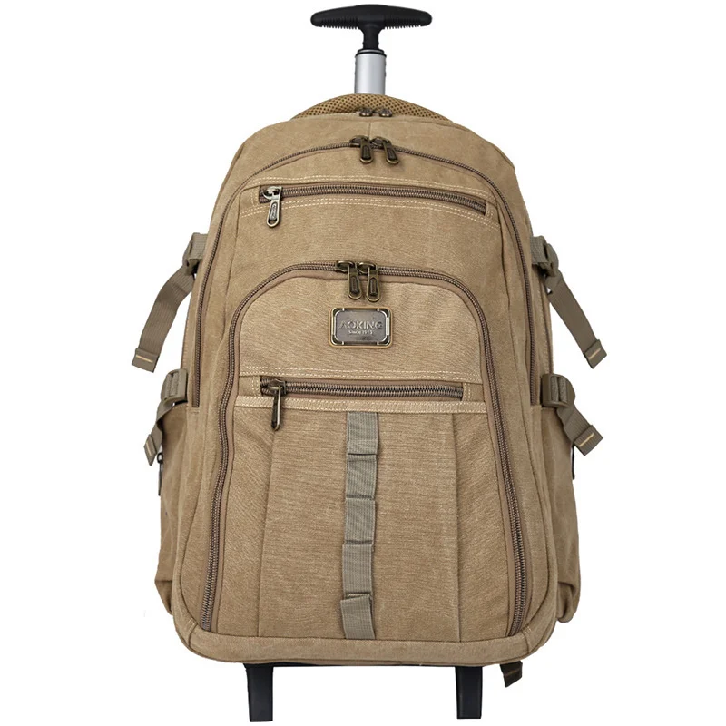 Men Cabine Rolling Baggage Task With Wheels Canvas Trolley Tas Backpack For Women Handbags | Багаж и сумки