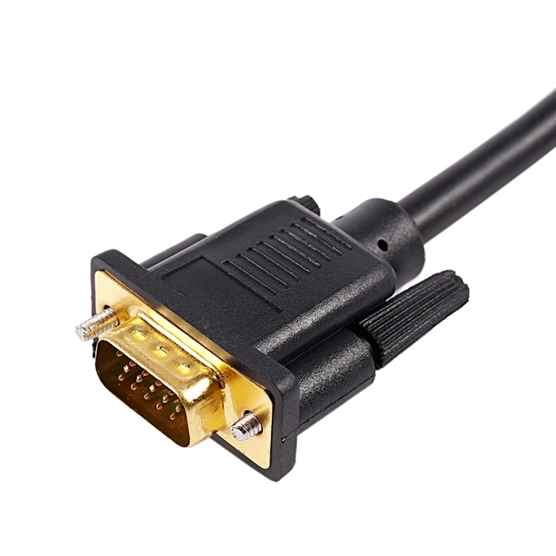 1 5 м 4.9Ft VGA 15 Pin штекер 3 RCA RGB Мужской видео кабель адаптер Черный|Кабели USB| |