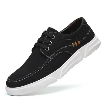 

2020 Autumn New Men Shoes Leather Casual Shoes Lace Up Style Male Flat Shoes Plus Size 38-48