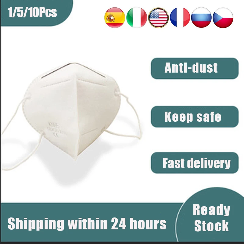 

Hot Sale 10 Pcs Mask Free Dustproof Mask 95% Filtration Mouth KN95 Mask Dust Mask 4-Layer Mouth Protective Masks