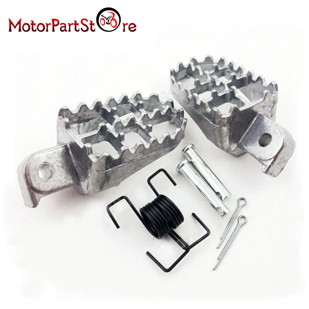 FLYPIG Черный Серебряный Подножки Набор для ног Yamaha PW50 PW80 TW200 PW 50 80 TW 200 Мотокросс Мотоцикл Байк