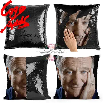

Robin Williams sequin pillow | sequin Pillowcase | Two color pillow | gift for her | gift for him | pillow | magic pillow