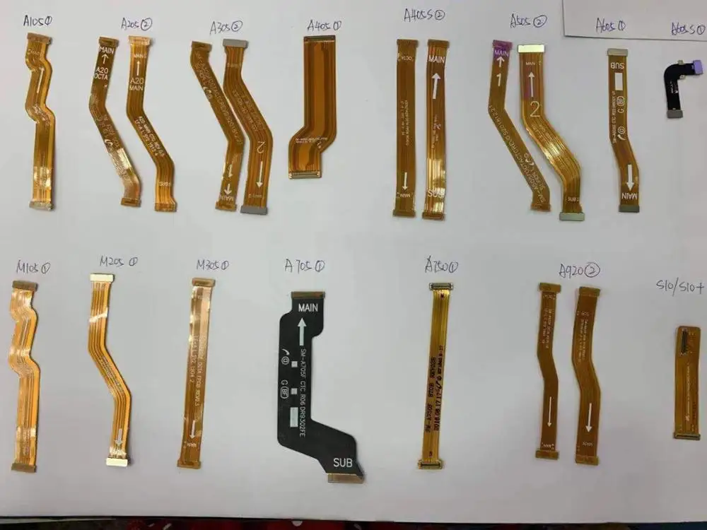 

50pcs For Samsung A10 A20 A30 A40 A40S A50 A60 A70 A750 A920 S10 Plus S10+ Main board Motherboard LCD Display Flex Cable Ribbon