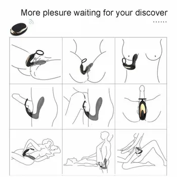 10 Vibrating Mode Gay Stimulator Male Prostate Massager Vibrator P-Spot Anal Plug Sex Toys Rechargeable For Men Couple Women 6