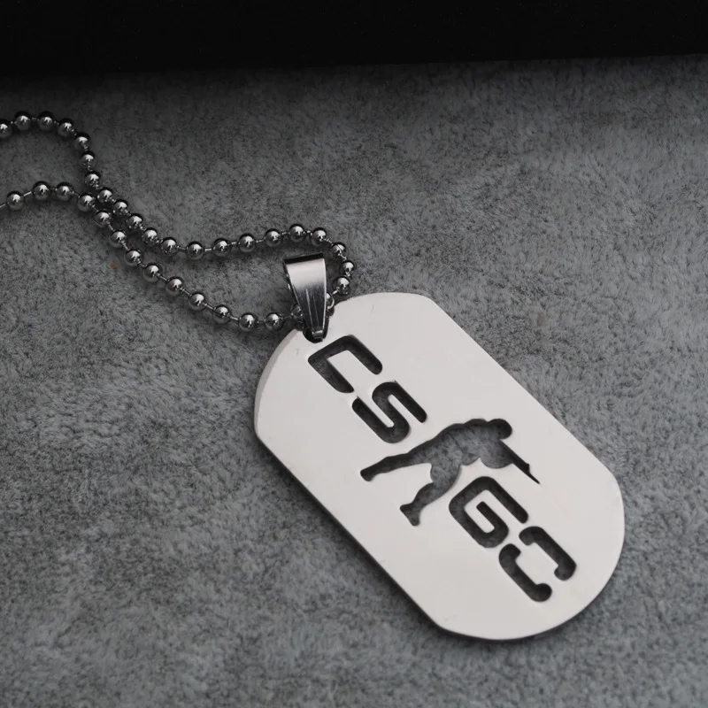 

Gift GO Counter-Strike Logo Symbol Necklace Round Global Offensive Necklace Stainless Steel Anime Game CS Logo Necklace jewelry